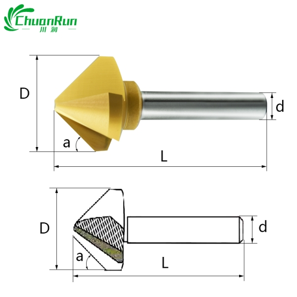 HSS-Titanium plated cobalt chamfering cutter