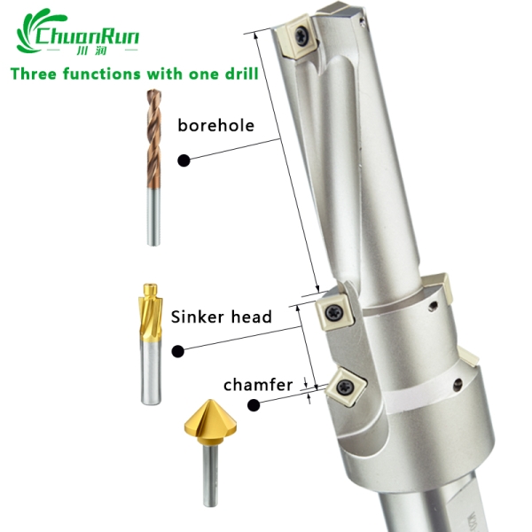 Screw countersink chamfering drill
